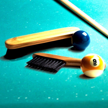 2PCS Brush Rail Brush Set Billiard Table Cleaning Kit Pool Table Corner Brush