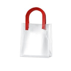 Transparent PVC Handheld Bags Transparent Gift Bag Handle Candy Containers Gifts Red - Aimall