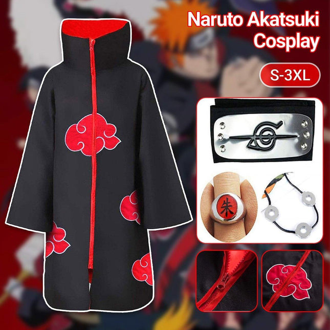 Halloween Ninja Cloak COS Costume Akatsuki Taka Hooded Robe