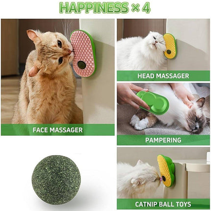 Cat Scrubber Toy for Cats Self Grooming Hair Removal Scratching Face Massage