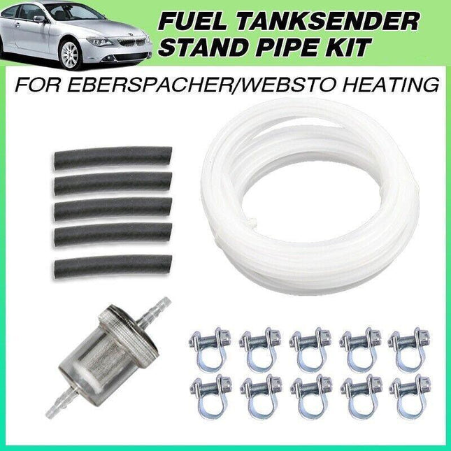 For Webasto Eberspacher Diesel Heater Inline Fuel Filter Hose Clip Pipe Line Kit - Aimall