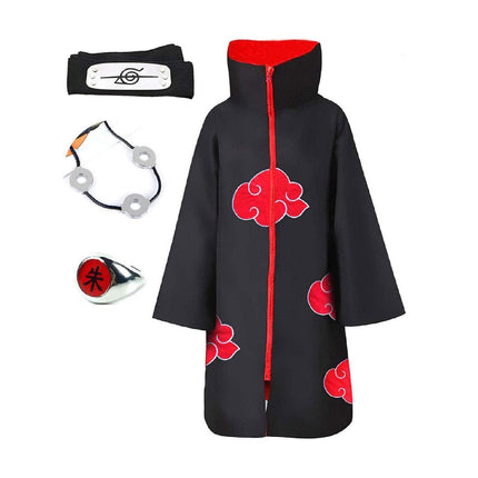 Halloween Ninja Cloak COS Costume Akatsuki Taka Hooded Robe