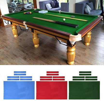 7Pcs Worsted Billiard Snooker Pool Table Cover Cloth W/ Felt Strip Heavy Duty 7FT - Aimall