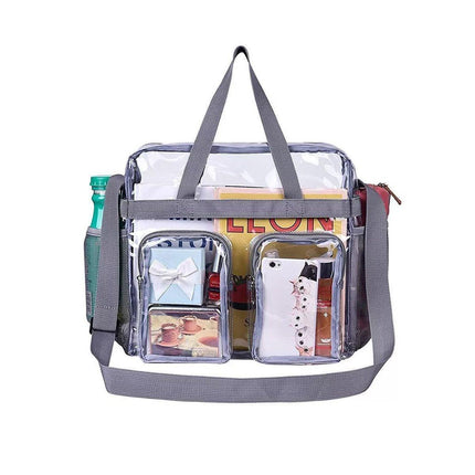 Clear Tote Bag Plastic Transparent Purse Handbag Zipper Security Event Stadium