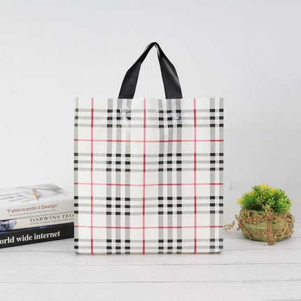 50x Reusable Plastic Tote Bag Eco Friendly Shopping Bags Durable Large Capacity
