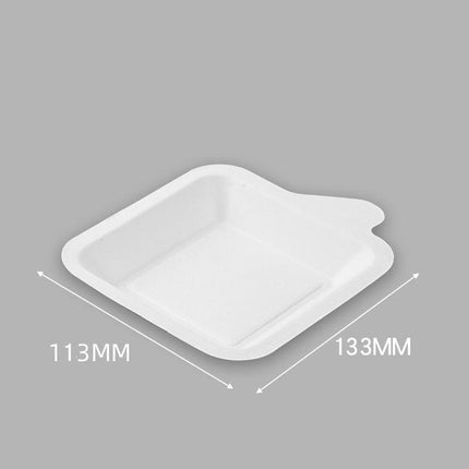 500x Heavy Duty Disposable Party Dinner Plates Square Plate Bowl Catering Eco Friendly Plastic Disposable Plates - Aimall