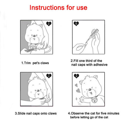 100PCS Anti Scratch Paw Covers for Cats and Kittens Nail Protector Soft Paw