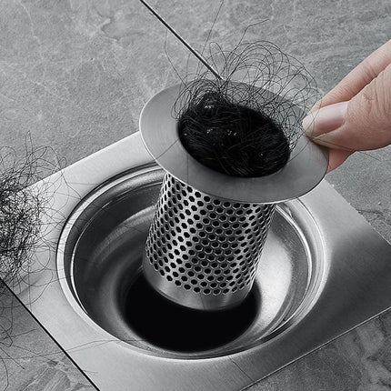 Bathroom Floor Drain Filter Anti-Blocking Hair Catcher Shower Sink Mesh Basket