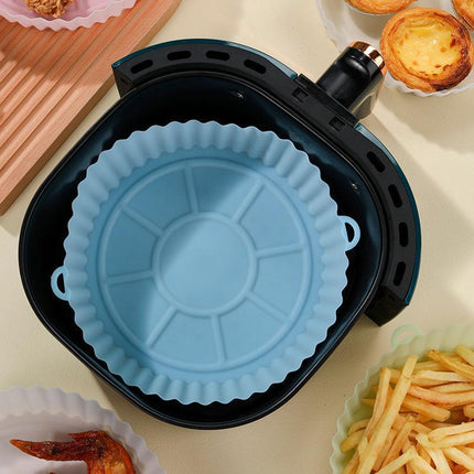 2X Air Fryer Silicone Pot Air Fryer Basket Liners Non-Stick Reusable Baking Tray - Aimall