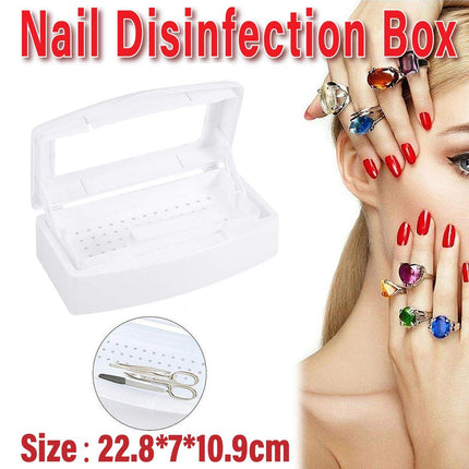 Manicure Disinfection Box for Tools Supplies Cleaning and Soaking Nail Care Kit