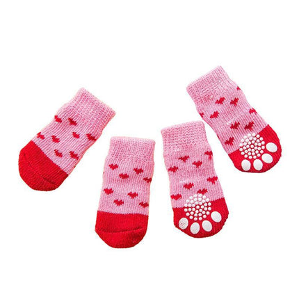 Dog Socks Non-Slip Grip Slip Anti-Skid - Puppy Cat Pet Shoes Slippers L Size - Aimall