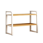 Adjustable Height Multi-Layer Desktop Bookshelf Home Office Floor Organizer Rack