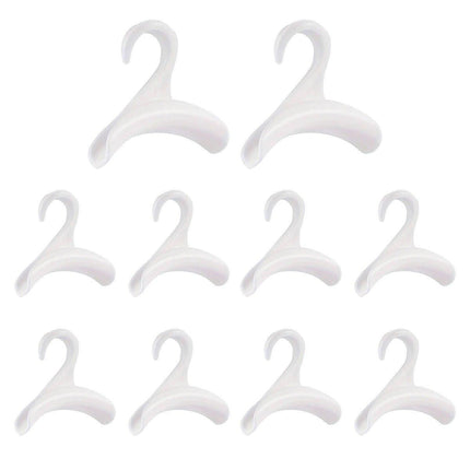10PCS Wardrobe Plastic Storage Rack Hook Multi-Purpose Hanger Tie Scarf Holder