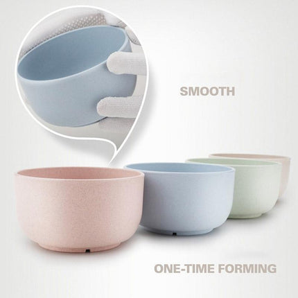 4pcs Healthy Wheat Straw Bowls Rice Bowls Soup Bowls Dining Bowls