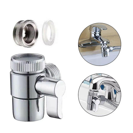 Switch Faucet Adapter Kitchen Sink Splitter Diverter Valve Water Tap Connector