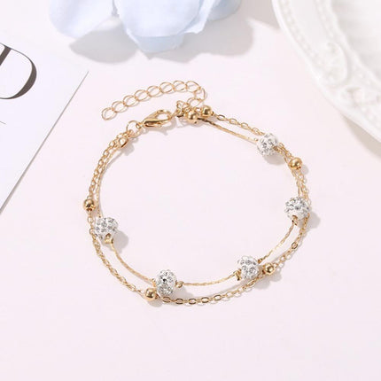 Women Double Layer Anklet Multi Layer Simple Fashion Jewellery Summer