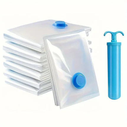 Vacuum Compression Storage Bag with Pump Clothes Organizer Space Saving Bags