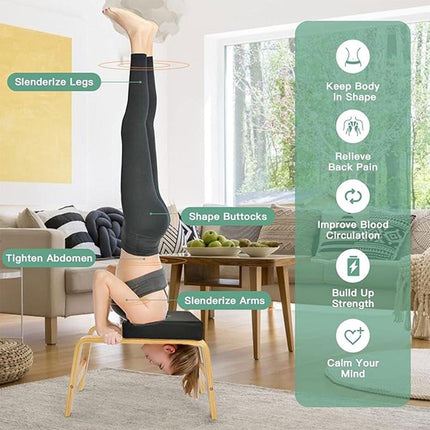 Wooden Yoga Handstand Stool Professional Core Strength Training Home Yoga Chair