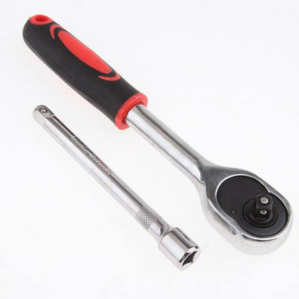 12PCS Socket Ratchet Wrench Set Quick Release Handle Extension Bar Tool Set