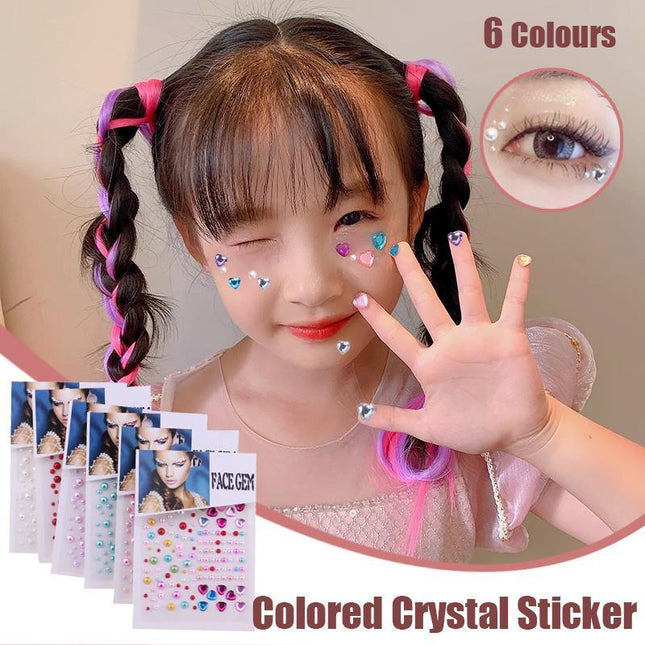 Face Gems Tattoo Eye Jewels Festival Body Crystal Make Up Sticker Diamond Pearls - Aimall