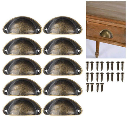 30X Modern Cup Cabinet Handle Knob Drawer Furniture Door Pull Shell Cupboard - Aimall