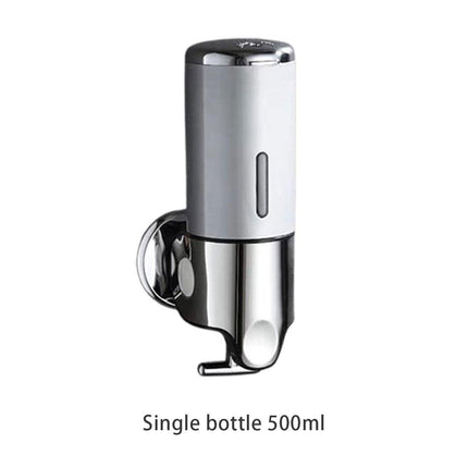 Stainless Steel Lever Soap Dispenser Manual Push Shower Gel Hotel Bathroom Use