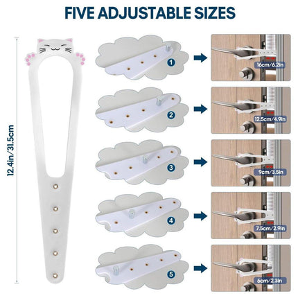 2PCS Pet Door Blocker Room Prevent Dogs From Entering Cat Elastic Cat Free Access Adjustable