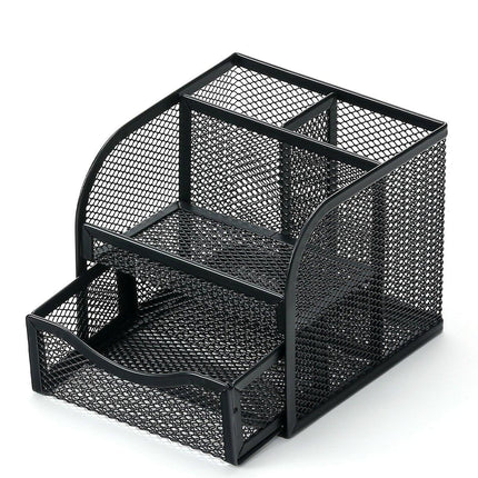 Desktop Pen Holder Honeycomb Grid Sticky Organiser Minimalist Office Organiser