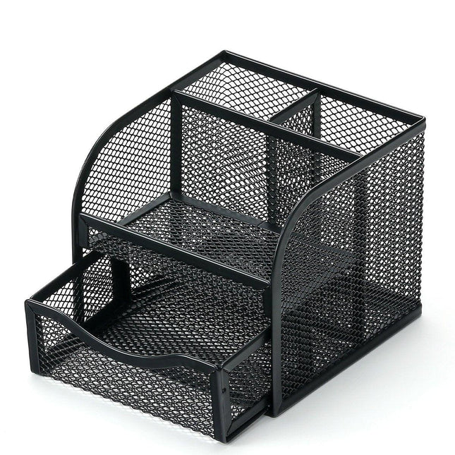 Desktop Pen Holder Honeycomb Grid Sticky Organiser Minimalist Office Organiser