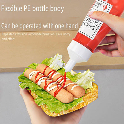 4pcs 350ml Kitchen Squeeze Jam Jars Controlled Dispensing Measuring Jar Multi