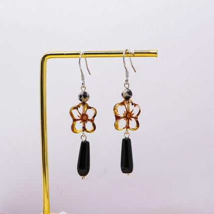 Petal Shaped Pearl Earrings For Women Elegant Vintage Style Fashion Jewelry