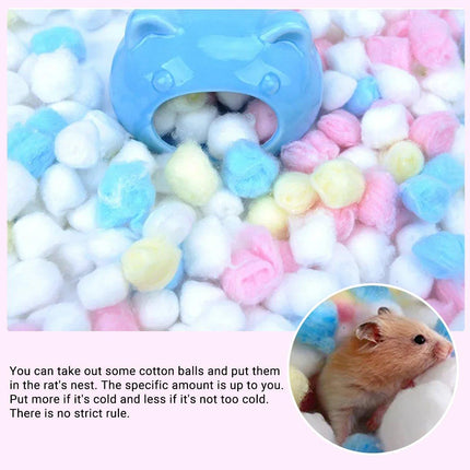 5pcs Hamster Winter Cotton Balls Quilt Toys Nest Accessories Warm Bedding Set