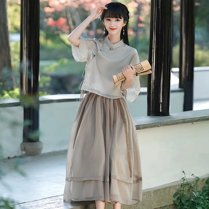 Elegant Cheongsam Women Modern Chic Chinese improved Style Han Fashion Dress - Aimall