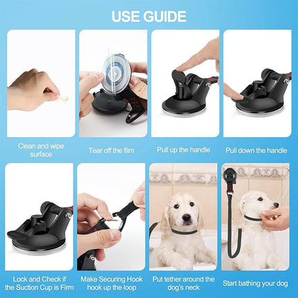 Dog and Cat Grooming Bath Holder Pet Clipper Blow-Dry Leash Table Sling Set