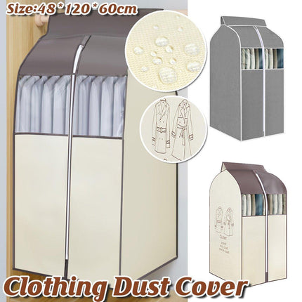 Hanging Garment Covers with Clear Window 120cm for Clothes Rack Closet Hanging