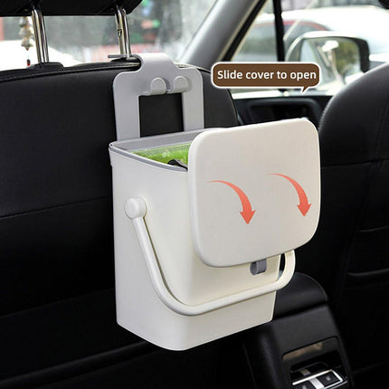 Car Waste Bin Wall Mounted In-Car Garbage Organiser Vehicle Trash Can Holder