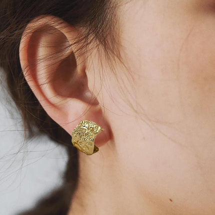 Girl Stud Earrings Korean Style Earrings Metal Ear Studs Women C Shape Earrings - Aimall