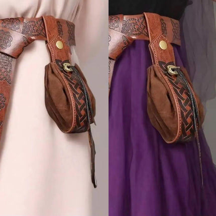 Medieval Satchel Vintage Leather Knight Belt Bag Handmade Accessories for Men