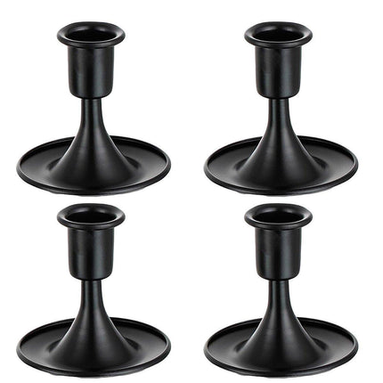 4X Iron Candlestick Stand Candle Holder Retro Style Look Taper Candle Holder