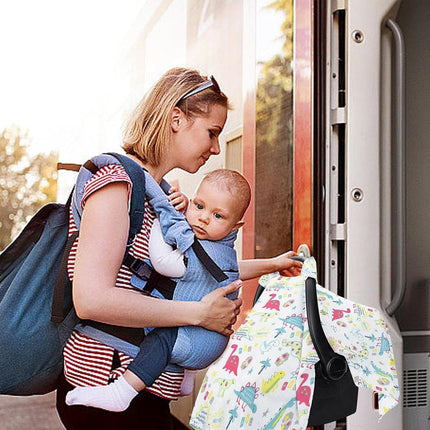 Stroller Cover Cartoon Print Carrycot Wind and Dust Shield with Protective Layer