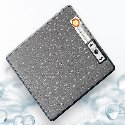 Automatic Rechargeable Electric USB Cigarette Case Lighter Gift Dampproof Box - Aimall