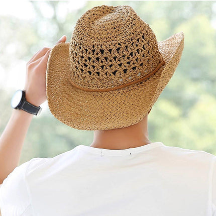 Summer Straw Beach Hat Outdoor Western Sun Hat Youth Sunscreen UV Protection