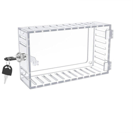 Transparent Thermostat Lock Box with Key Wall Mount Protective Security Cover