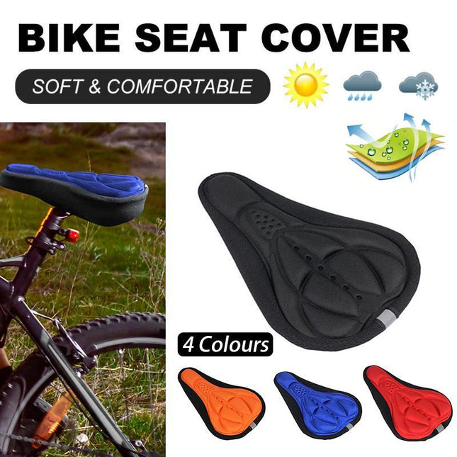 Thick Silicone Bike Seat Cover Comfort Gel Cycling Bicycle Saddle Cushion Pad - Aimall