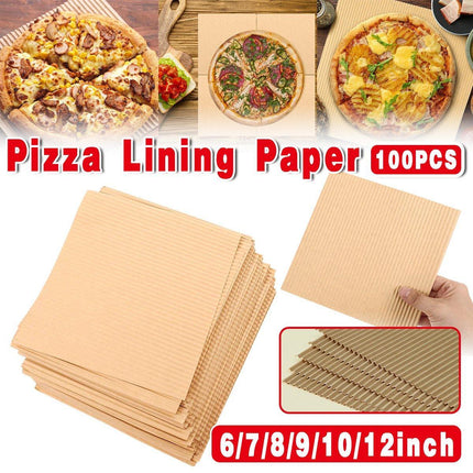 100PCS Pizza Box Pads Greaseproof Paper Food Liners Oil Resistant Pizza Mat