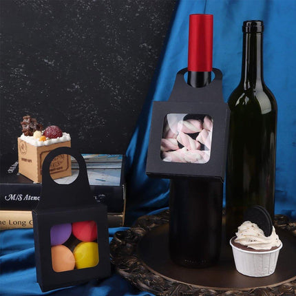 50PCS Window Hook Gift Boxes Kraft Paper Packaging Party Favors Display