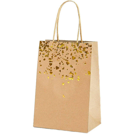 30PCS Kraft Paper Gift Bags Small Love Candy Bags Gold Foil Wedding Party Favors