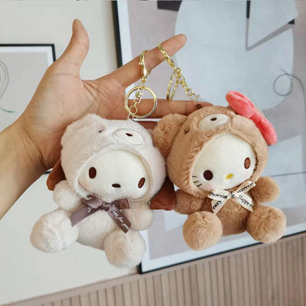My Melody Cute Plush Doll Car KeyChain Backpack Small Pendant Stuffed Toy Gift AU - Aimall