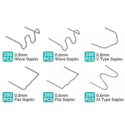 1200PCS Steel Hot Stapler Staples Repair Tools Kit For Plastic Welder Car Bumper - Aimall