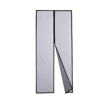 Striped Magnetic Screen Door Curtain Anti Mosquito Mesh Easy Install Ventilation